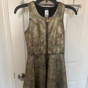 Bebe Girls gold metallic dress